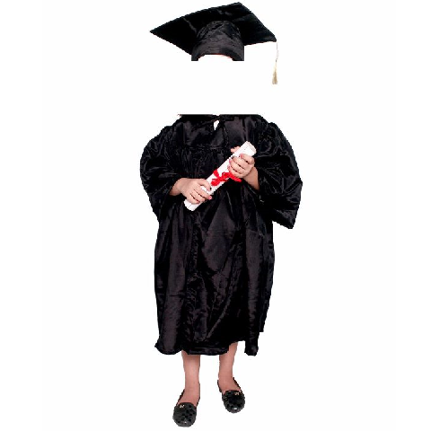 Buy GraduationMall Kindergarten Graduation Cap Gown Stole Package with 2020  Tassel, Certificate Black X-Large 36(4'3
